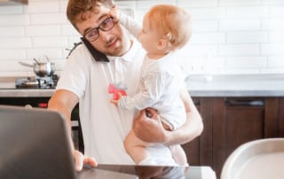 Working from home with a child