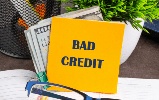 Schild "Bad Credit"