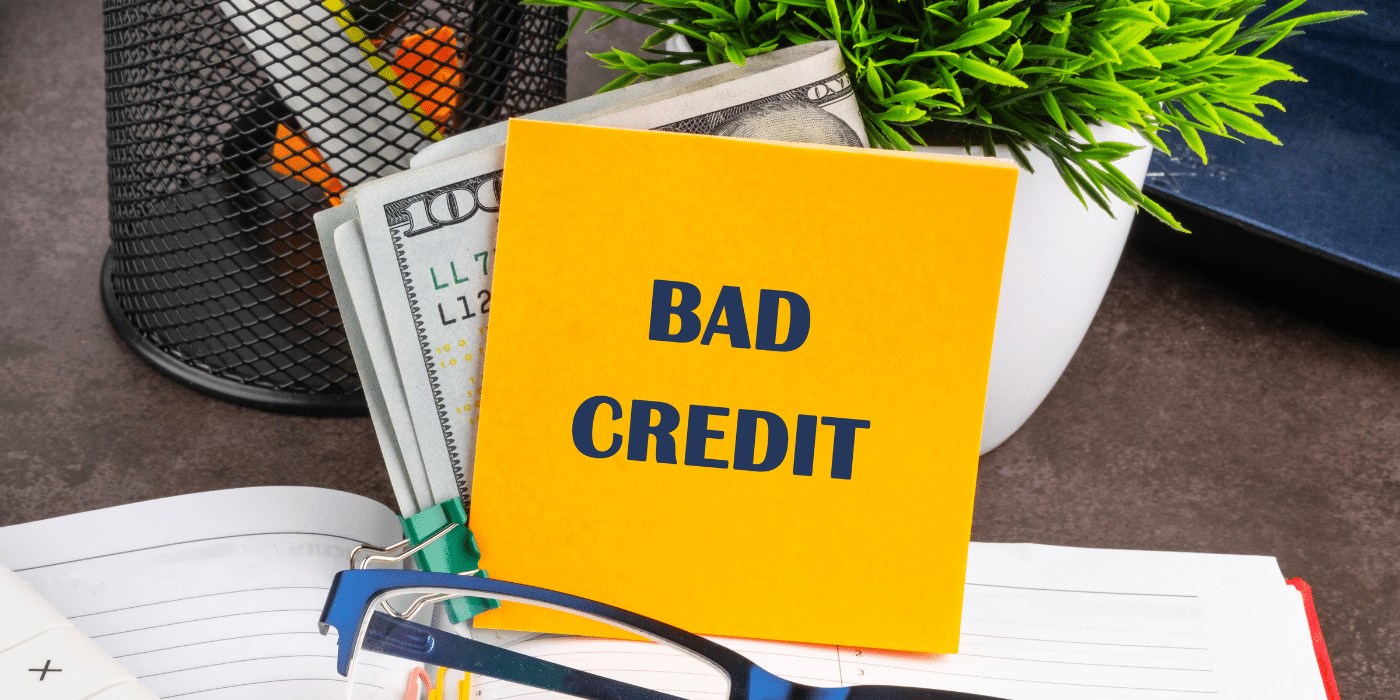 Schild "Bad Credit"