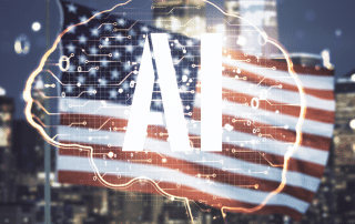 US flag ,with AI