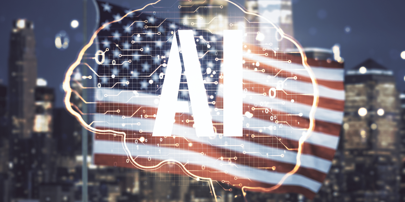 US flag ,with AI